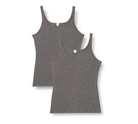 Skiny Advantage Cotton Tank Top 2er Pack, Vestaglia Donna, Grigio (Anthra Melange 9599), 44 (Taglia Produttore: 38)