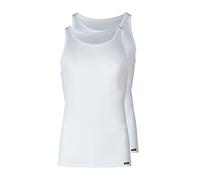 Skiny Canottiera da Uomo (Confezione da 2), Bianco, L