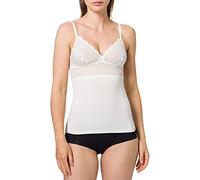 Skiny Damen Spaghettishirt Bamboo Lace Camicia Spaghetti, Ivory, 36 Donna