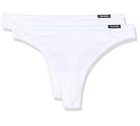 Skiny Damen String 2er Pack Cotton Advantage Tanga, Weiß, 42 (Pacco da 2) Donna