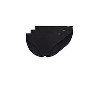 Skiny Essentials Women Rio Slip 3er Pack, Brasiliana Donna Intimo Donna, Nero (Black 7662), 42 (Taglia Produttore: 36)