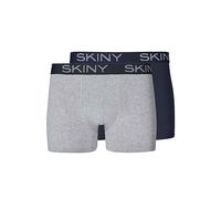 Skiny Herren Pant 2er Pack Cotton Multipack Slip, Greyblue Selection, 2XL (Pacco da 2) Uomo