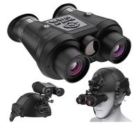 SKIOVEMI Occhiali per visione notturna, binocolo 3D VR digitale a infrarossi per visione notturna, con cinghia per la testa e supporto, zoom digitale 6X e FOV 40°, salva foto e video 3D