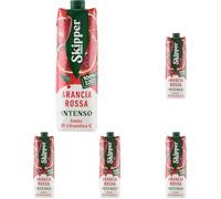Skipper, Succo Arancia Rossa, 1L (Confezione da 5)
