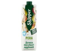 Skipper Succo di Pera Senza Zuccheri Aggiunti, 1L, Confezione da 12 Brick