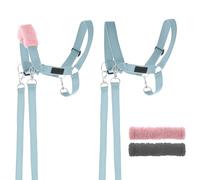 SKIPPI Cavezza per Hobby Horse - Azzurra, Hobby Horse Accessori, Set Redini e 2 Coperture in Pile, Taglia Unica