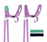 SKIPPI Cavezza per Hobby Horse - Lavanda, Hobby Horse Accessori, Set Redini e 2 Coperture in Pile, Taglia Unica