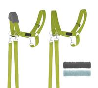 SKIPPI Cavezza per Hobby Horse - Verde Chiaro, Hobby Horse Accessori, Set Redini e 2 Coperture in Pile, Taglia Unica