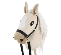 SKIPPI Hobby Horse Almond, Set Cavezza e Redini, Cavallo A3, Écru, Mandorla, Beige Chiaro Testa di Cavallo con Bastone