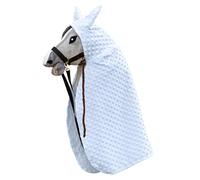 SKIPPI Mantello per Hobby Horse - Azzurro, Blu, Hobby Horse Accessori, Mantello con Cappuccio per Cavallo con Bastone, Hobby Horsing