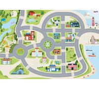 SkippiDoo Tappeto da strada per auto, per bambini, con antiscivolo, per la cameretta dei bambini, ideale come regalo (200 cm x 140 cm)