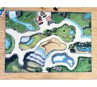 SkippiDoo Zoo - Tappeto da gioco per cameretta dei bambini, 200 x 140 cm, ideale per personaggi da gioco, adatto per animali come ad esempio Schleich®