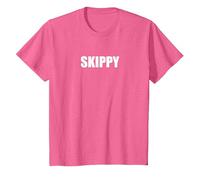 Skippy - Funny Word Tipografia Maglietta, Bambini, Rosa mélange, 8 Anni