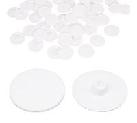 SKIR'CO (100 pezzi) Cappucci Coprivite in Plastica Bianchi 18 mm, Cappucci in Plastica per Viti Confirmat e Dadi di Bloccaggio a Camma