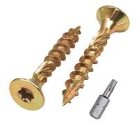 SKIR'CO 150 viti universali in acciaio zincato, 4,5 x 30 mm, testa svasata, testa torx, tipo 17, viti truciolari