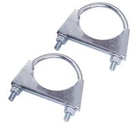 SKIR'CO (2 pezzi) Fascette per tubi di diametro 70 mm, morsetti a cavallotto, staffe per tubi zincate