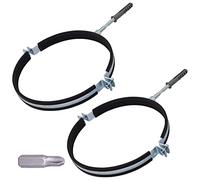 SKIR'CO 2 staffe per tubi con rivestimenti in gomma per tubi da 200 mm, supporti per tubi per montaggio a parete e soffitto, morsetti per tubi