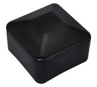 SKIR'CO (20 pezzi) Tappi per pali da recinzione, quadrati 40 x 40 mm Tappi in plastica neri per pali da recinzione, colore nero RAL 9005