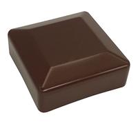 SKIR'CO (20 pezzi) Tappi per Pali Recinzione, Quadrati 70 x 70 mm Tappi in Plastica Marrone per Pali Recinzione, Colore Marrone RAL 8028