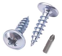 SKIR'CO 30 viti in acciaio zincato 6,0 x 25 mm argento legno viti in metallo, testa wafer, Pozidriv, autofilettanti