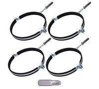 SKIR'CO 4 staffe per tubi con rivestimenti in gomma per tubi da 200 mm, supporti per tubi per montaggio a parete e soffitto, morsetti per tubi