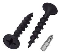 SKIR'CO (600 pezzi) Nero fosfato finitura 3,5 x 25 mm viti per cartongesso, viti per legno, testa Phillips Bugle, viti per cartongesso