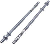 SKIR'CO Ancoraggi a cuneo zincati M10 x 230 mm, tasselli in metallo, bullone di ancoraggio, bulloni di espansione per muratura e calcestruzzo (2 pezzi)