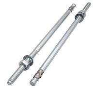 SKIR'CO Ancoraggi a cuneo zincati M10 x 250 mm, tasselli in metallo, bullone di ancoraggio, ancoraggio per muratura, ancoraggio per calcestruzzo, 4 pezzi