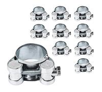 SKIR'CO Confezione da 10 fascette rinforzate, 23-25 mm, in acciaio zincato, tubo regolabile e tubo (10 pezzi)