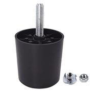 SKIR'CO Confezione da 4 gambe per mobili in plastica nera, altezza 50 mm, diametro rotondo 50 mm, piedini per mobili con bulloni M8, gambe del divano, dadi inclusi (4)