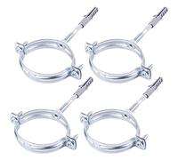 SKIR'CO Confezione da 4 staffe per tubi con diametro di 60-64 mm, morsetti, supporti per tubi per montaggio a parete e a soffitto (4 pezzi)
