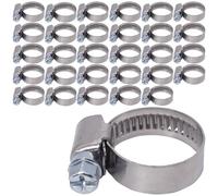 SKIR'CO Fascette stringitubo regolabili in acciaio inox da 12-20 mm, fascette stringitubo, fascette stringitubo W2, fascette stringitubo (30 pezzi)