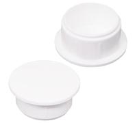 SKIR'CO Tappi per fori in plastica bianca, 17 x 21 mm, tappi per fori per trapano, tappi per fori per mobili, tappi per fori per viti, 20 pezzi