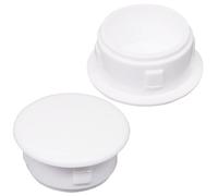 SKIR'CO Tappi per fori in plastica bianca da 15 mm, tappi per fori per trapano, tappi per fori per mobili, tappi per fori per viti, 10 pezzi