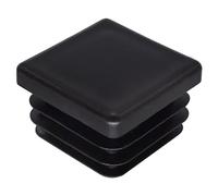 SKIR'CO Tappi quadrati in plastica, 25 x 25 mm, tappi per tubi opachi, inserti per tubi quadrati, tappi per pali per recinzioni, colore nero RAL 9005, 20 pezzi