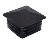 SKIR'CO Tappi quadrati in plastica da 30 x 30 mm, 20 pezzi, tappi terminali per tubi, tappi per pali di recinzione, inserti per tubi quadrati, nero RAL 9005