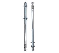 SKIR'CO Tasselli a cuneo zincati M8 x 250 mm, tasselli in metallo, bulloni di ancoraggio, bulloni di espansione per muratura e calcestruzzo (6 pezzi)