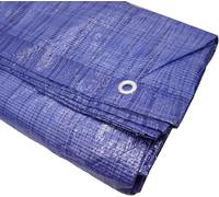 SKIR'CO Telone blu 6x12 m, impermeabile, 55 g/m2, con occhielli, telo protettivo, telone copriauto, telone multiuso