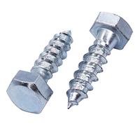 SKIR'CO Viti esagonali per legno, DIN 571, M8 x 30 mm, zincate, 30 pezzi