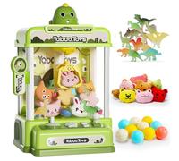 Skirfy Macchina Artiglio Dinosauro, Gioco Arcade elettronico Tipo distributore Automatico con Volume Regolabile, acchiappa Caramelle e distributore di premi, Giocattolo per Bambini e Bambine