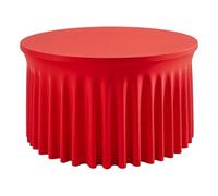 Skirt For Table, Red Tableskirts Desk Cover Decorations For Christmas, 6ft/9ft Party Round Pleated Table Clothes, Baby Shower Birthday Party Banquet Buffet Classroom Gatherings Holiday