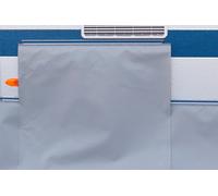 Skirting antivento invernale hindermann con profilo di scorrimento in tessuto chiaro 4 metri grigio
