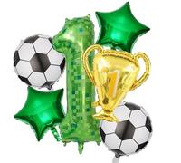 SKIRUP Palloncini per feste di compleanno di calcio Coppa del Mondo Sport di calcio Decorazioni per feste a tema Forniture Bomboniere 1 ° Anniversario Decorazione Foil Mylar Verde 1 Palloncino