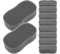 SKISUNO 10 Pezzi Spolverino per Chioma da Barbiere in Spugna Nera, Spugna per Spolverare Peli e Polvere dal Collo, Spazzola per Depilazione Delicata e Uso Professionale e Domestico