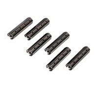 SKISUNO 100 Pezzi Punte per Lacci in Metallo Nero in Rame Resistente e Durevole 4 Fori per Lacci Scarpe Accessori Pratici e Funzionali