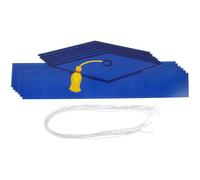 SKISUNO 12pezzi Cappelli di Carta per Laurea DIY per Festa Back To School Party Decorazioni per Feste di Laurea Tocco Cartone e Cappello di Carta Diploma