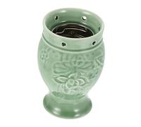 SKISUNO 1pezzi Moxibustion Pot Porcellana Con Design Doppio Strumento Portatile Per Moxibustione e Guasha Coppa Ergonomica Per Massaggi Include Filtro Anti-cenere Per Uso Domestico e