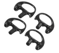 SKISUNO 2 Paia di Punte Auricolari Sostituzione in Silicone Nero Resistente e Non Facile da Deformare per Auricolari a Tubo Acustico per Ricetrasmettitori