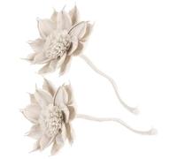 SKISUNO 2 Pezzi Fiori Diffusore senza Fuoco in Carta di Paglia e Corda di Cotone, Decorazione Naturale per Casa e Salotto, Beige