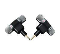 SKISUNO 2 Pezzi Microfono per Laptop 3,5mm Compatto Clip e Audio Nitido | Design a Tre Conduttori Elettrete, Circuito a Basso Rumore, per Lezioni Online e Gaming su Computer